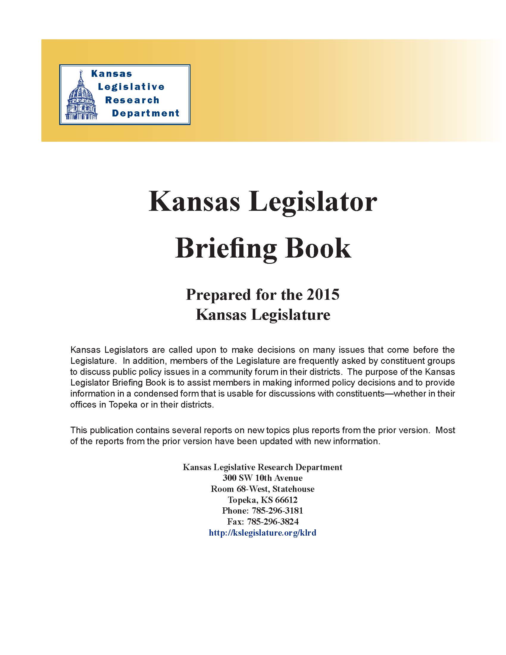 Briefing Book 2015 – KLRD